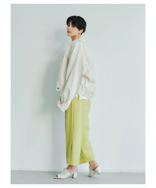 YECCA VECCA（イェッカヴェッカ）の「袖切替Gジャン2（ジャケット/アウター・アイボリー・F）」の10枚目の写真