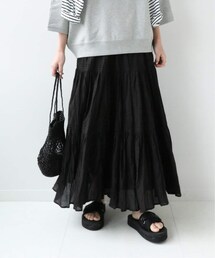 JOURNAL STANDARD relume（ジャーナルスタンダード　レリューム）の「《予約》コットンボイルクリンクルティアードスカート◆（スカート）」