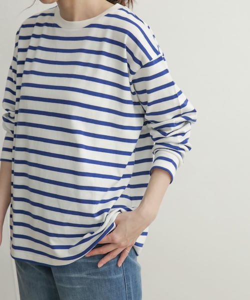 URBAN RESEARCH DOORS(アーバンリサーチドアーズ)の「ボーダーワイドプルオーバー(その他・レディース・RED/ROYAL BLUE/BLACK・1)」の15枚目の写真