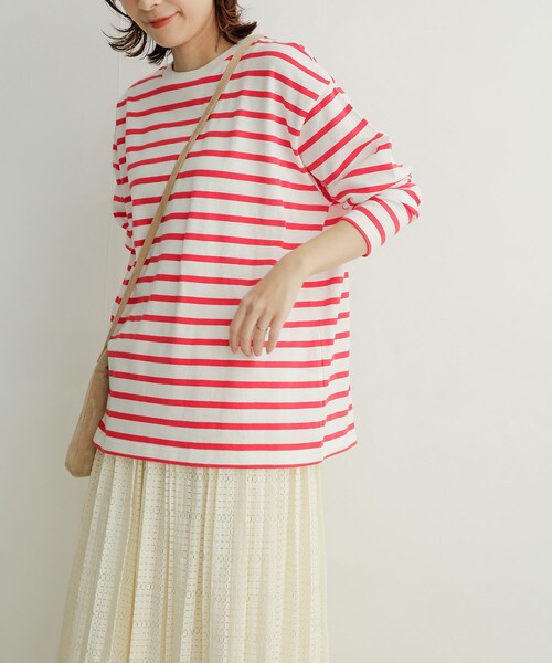 URBAN RESEARCH DOORS(アーバンリサーチドアーズ)の「ボーダーワイドプルオーバー(その他・レディース・RED/ROYAL BLUE/BLACK・1)」の5枚目の写真
