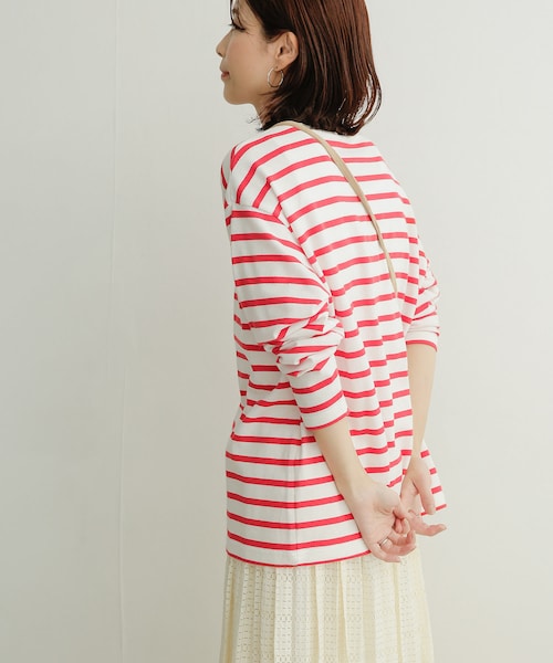 URBAN RESEARCH DOORS(アーバンリサーチドアーズ)の「ボーダーワイドプルオーバー(その他・レディース・RED/ROYAL BLUE/BLACK・1)」の6枚目の写真