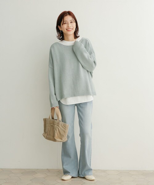 URBAN RESEARCH DOORS(アーバンリサーチドアーズ)の「コットンラウンドヘムチュニックTシャツ(その他・レディース・OFF・1)」の8枚目の写真