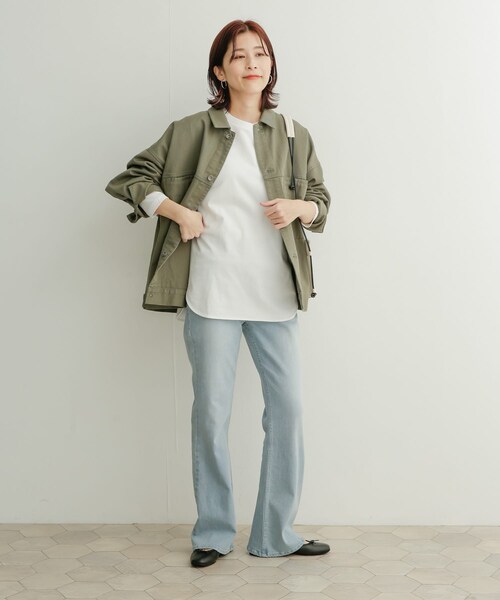 URBAN RESEARCH DOORS(アーバンリサーチドアーズ)の「コットンラウンドヘムチュニックTシャツ(その他・レディース・OFF・1)」の21枚目の写真