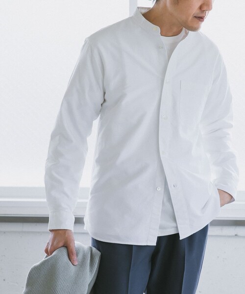 URBAN RESEARCH DOORS（アーバンリサーチドアーズ）の「オックスバンドカラーシャツ（その他・メンズ・White/Pink Gray/Blue/Charcoal・38/40）」の8枚目の写真