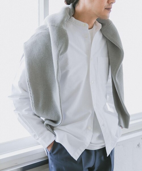 URBAN RESEARCH DOORS（アーバンリサーチドアーズ）の「オックスバンドカラーシャツ（その他・メンズ・White/Pink Gray/Blue/Charcoal・38/40）」の5枚目の写真