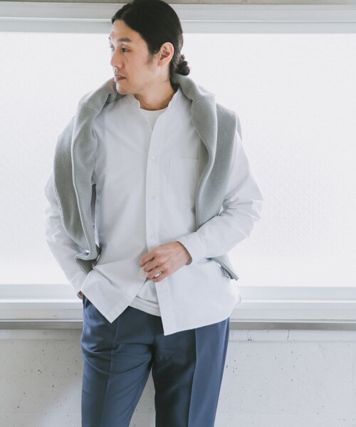 URBAN RESEARCH DOORS（アーバンリサーチドアーズ）の「オックスバンドカラーシャツ（その他・メンズ・White/Pink Gray/Blue/Charcoal・38/40）」の7枚目の写真