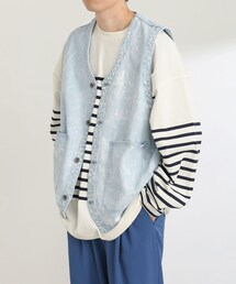SENSE OF PLACE by URBAN RESEARCH（センスオブプレイスバイアーバンリサーチ）の「【WEB先行販売】【セットアップ対応】 アイスブリーチデニムベスト（その他・メンズ）」