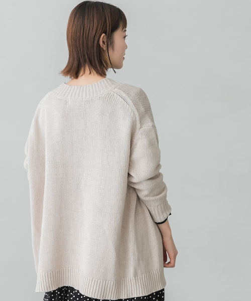 かぐれ（カグレ）の「リネンコットンカーディガン（その他・レディース・BEIGE/IVORY・FREE）」の6枚目の写真
