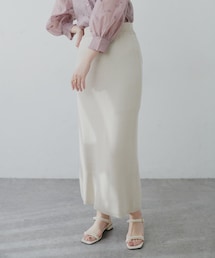 natural couture | 【セットアップ着用可能】シンプルニットタイトスカート(スカート)
