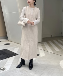 CAPRICIEUX LE'MAGE | ストレッチメルトンワンピース(ワンピース)