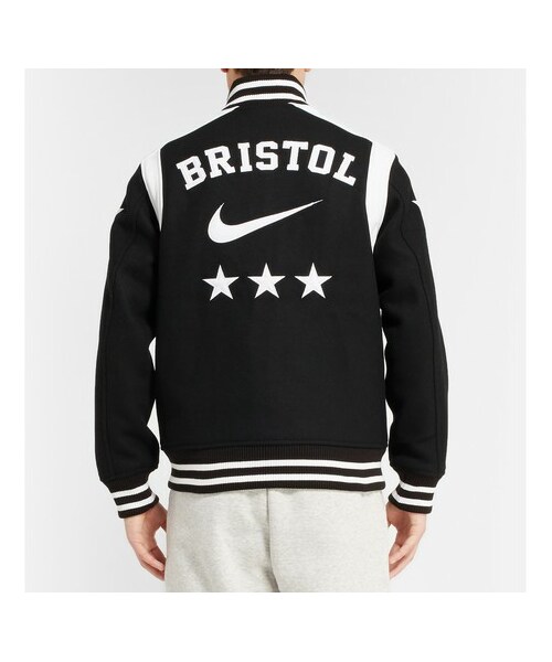M*r様 NIKE×FCRB⭐︎M 牛革レザージャケット Bristol ナイキ 中古・古着通販】NIKE (ナイキ) レザージャケット ブラック
