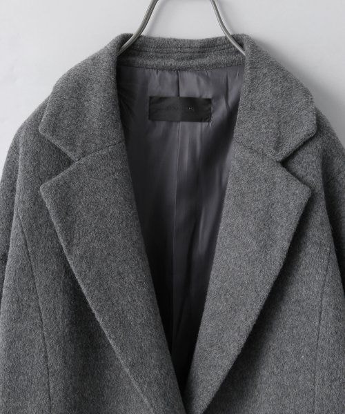 JEANASIS（ジーナシス）の「BIGチェスターコート（ジャケット/アウター・レディース・ブラック/グレー/ベージュ・ＦREE）」の5枚目の写真