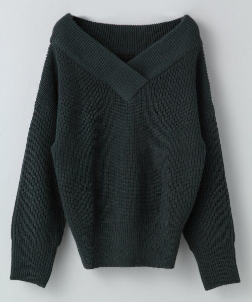 JEANASIS(ジーナシス)の「7GアゼオフショルVプルオーバー(トップス・レディース・ベージュ/ブラック/グレー/ダークグリーン・FREE)」の4枚目の写真