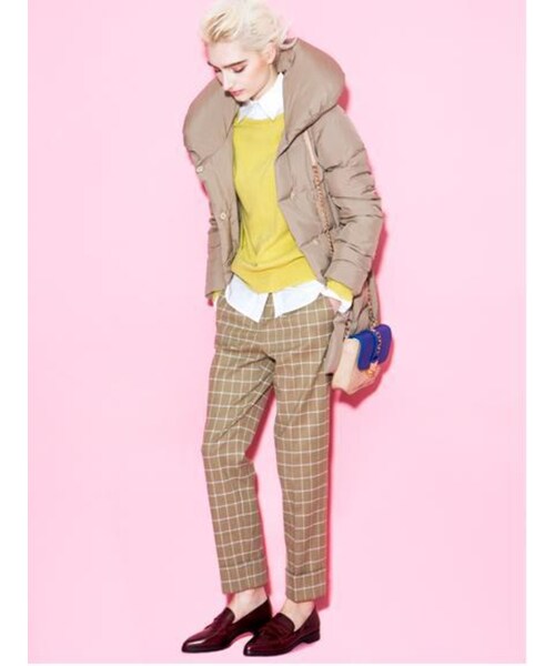 BORNY(ボルニー)の「格子チェックパンツ(パンツ・レディース・ブラック/カフェオレ・S/M)」の16枚目の写真