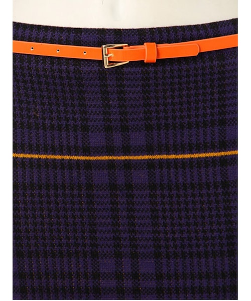 jouetie（ジュエティ）の「★チェックタイトSK（スカート・レディース・ブラック/パープル・M）」の6枚目の写真