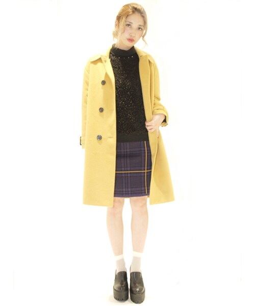 jouetie（ジュエティ）の「★チェックタイトSK（スカート・レディース・ブラック/パープル・M）」の3枚目の写真