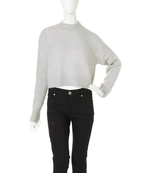 LAGUNAMOON（ラグナムーン）の「【CHIC】ショートクルーネックニットプルオーバー（トップス・レディース・ホワイト/グレー/ブルー/ラベンダー・F）」の2枚目の写真