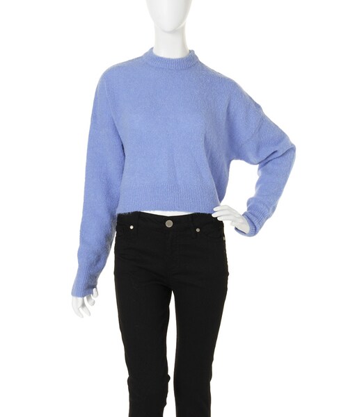 LAGUNAMOON（ラグナムーン）の「【CHIC】ショートクルーネックニットプルオーバー（トップス・レディース・ホワイト/グレー/ブルー/ラベンダー・F）」の3枚目の写真