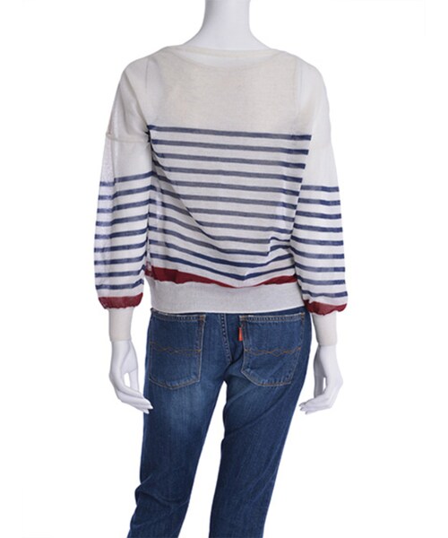 Ungrid（アングリッド）の「【Casual】ドルマンシースルーニットカーデ（その他・レディース・オフホワイト/グリーン・F）」の5枚目の写真