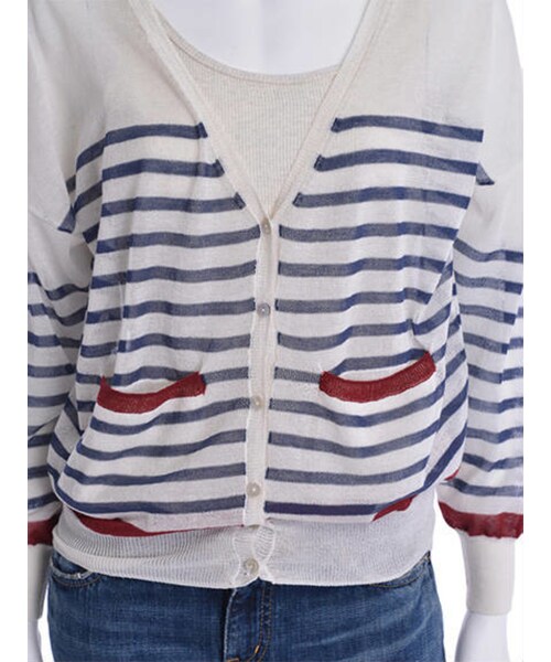 Ungrid（アングリッド）の「【Casual】ドルマンシースルーニットカーデ（その他・レディース・オフホワイト/グリーン・F）」の7枚目の写真