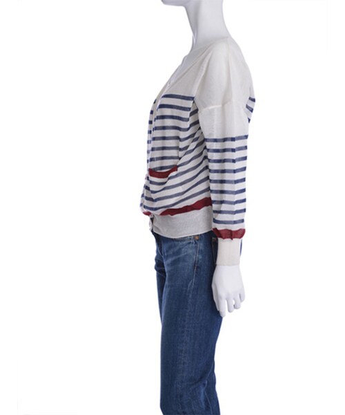 Ungrid（アングリッド）の「【Casual】ドルマンシースルーニットカーデ（その他・レディース・オフホワイト/グリーン・F）」の4枚目の写真