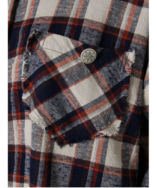 Ungrid コンチョボタンルーズ Ungrid（アングリッド）の「コンチョボタンルーズチェックSH（）」 - WEAR