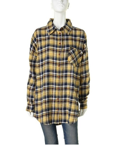 Ungrid コンチョボタンルーズ Ungrid（アングリッド）の「コンチョボタンルーズチェックSH（）」 - WEAR