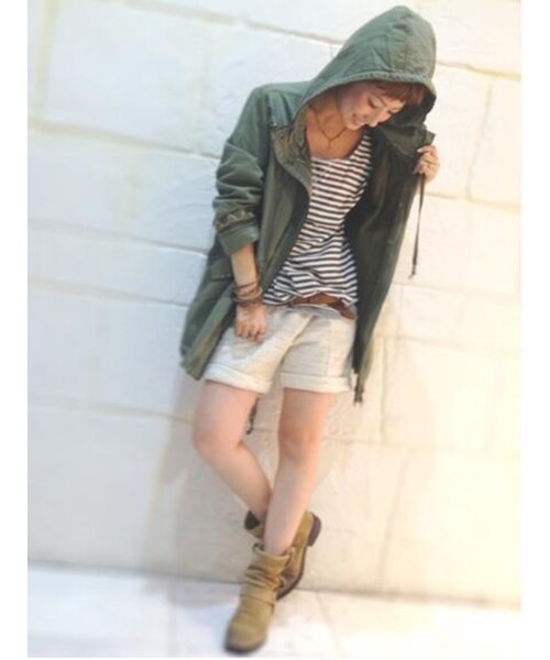 Ungrid（アングリッド）の「スタッズモッズコート（ジャケット/アウター・レディース・カーキ・S/M）」の4枚目の写真