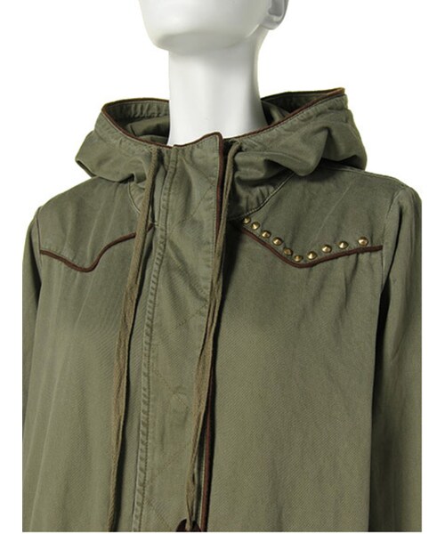 Ungrid（アングリッド）の「スタッズモッズコート（ジャケット/アウター・レディース・カーキ・S/M）」の10枚目の写真
