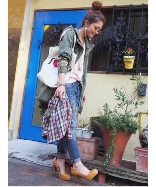 Ungrid（アングリッド）の「スタッズモッズコート（ジャケット/アウター・レディース・カーキ・S/M）」の3枚目の写真