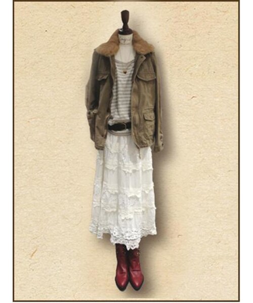 Ungrid(アングリッド)の「ファー衿ミリタリーコート(ジャケット/アウター・レディース・カーキ/キャメル・S/M)」の6枚目の写真