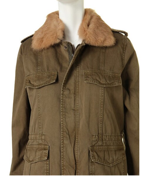 Ungrid(アングリッド)の「ファー衿ミリタリーコート(ジャケット/アウター・レディース・カーキ/キャメル・S/M)」の9枚目の写真