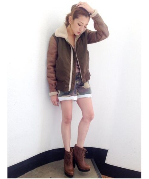 Ungrid（アングリッド）の「リメイクフライトJK（ジャケット/アウター・レディース・カーキ・S/M）」の4枚目の写真