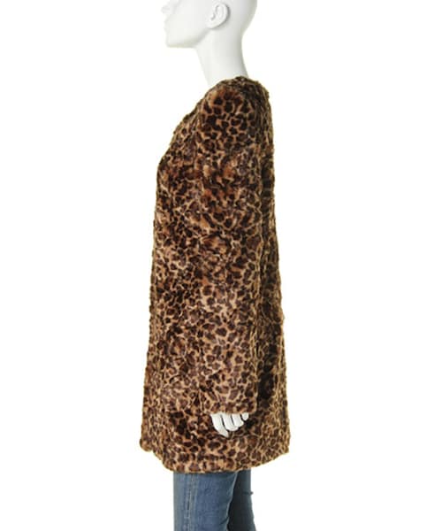 Ungrid（アングリッド）の「レオパードフェイクファーコート（ジャケット/アウター・レディース・ブラウン・S/M）」の3枚目の写真