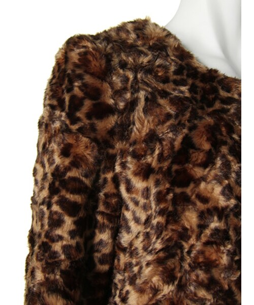 Ungrid（アングリッド）の「レオパードフェイクファーコート（ジャケット/アウター・レディース・ブラウン・S/M）」の5枚目の写真
