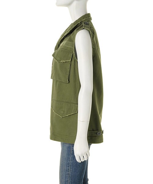 Ungrid（アングリッド）の「ミリタリーノースリJK（ジャケット/アウター・レディース・カーキ・S/M）」の3枚目の写真