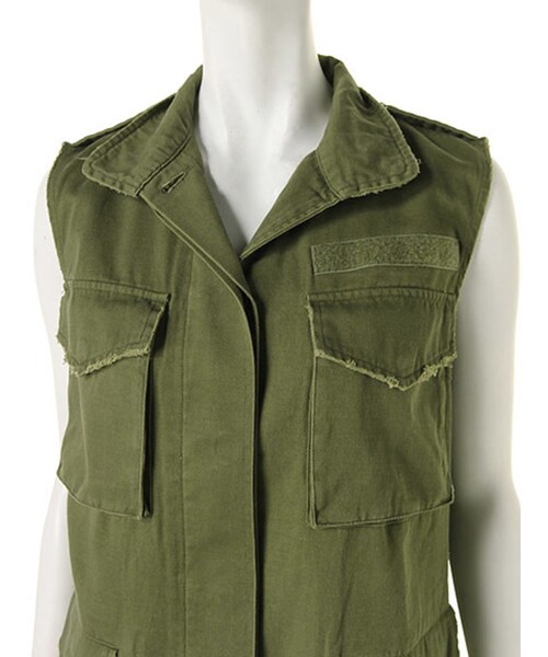 Ungrid（アングリッド）の「ミリタリーノースリJK（ジャケット/アウター・レディース・カーキ・S/M）」の4枚目の写真