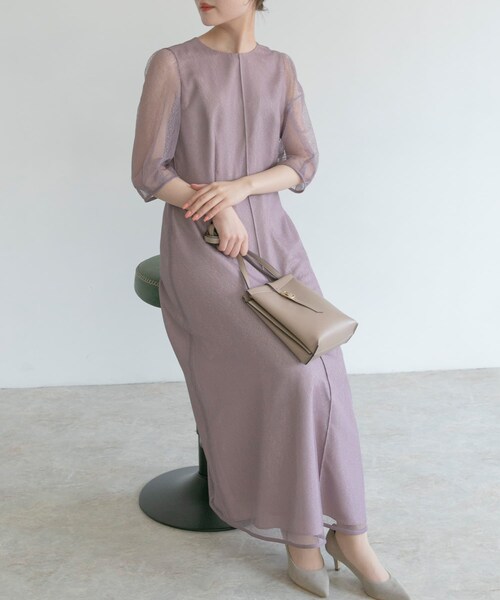 kaene カエン　メロンチュールシアードレス　ワンピース kaene（カエン）の「メロンチュールシアードレス（ドレス）」 - WEAR