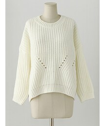 imvely | デコルテアイレットアゼニット(ニット/セーター)