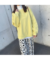 copine | 裏起毛サイドスリットエンボスロゴトレーナー(3color)(スウェット)