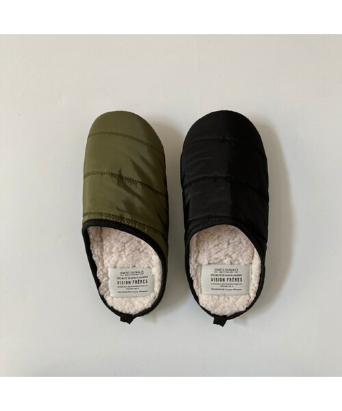 copine（コピン）の「キルティング×ボアルームシューズ(2color)（その他シューズ・レディース・カーキ/ブラック・F(23cm〜24.5cm対応)）」の2枚目の写真