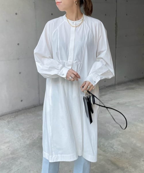 DouDouドゥドゥ　チュニックブラウス白未使用 DouDou（ドゥドゥ）の「パールスキッパーチュニック（シャツ