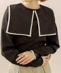 mystic | [mline] バイカラー衿ニット(ニット/セーター)