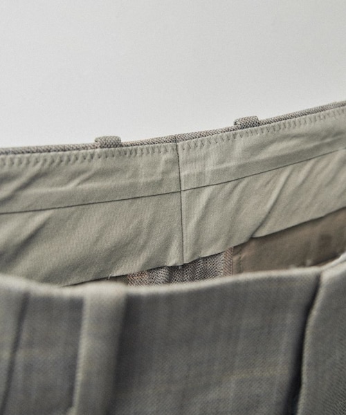 LIDNM（リドム）の「MELANGE CHECK SLACKS（スラックス・メンズ・ベージュ・S/M/L）」の10枚目の写真