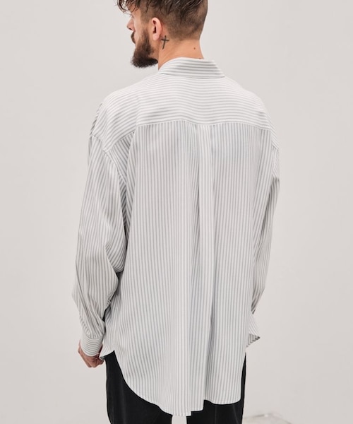 LIDNM（リドム）の「VISCOSE STRIPE SHIRT（シャツ/ブラウス・メンズ・ホワイト・M/L）」の6枚目の写真