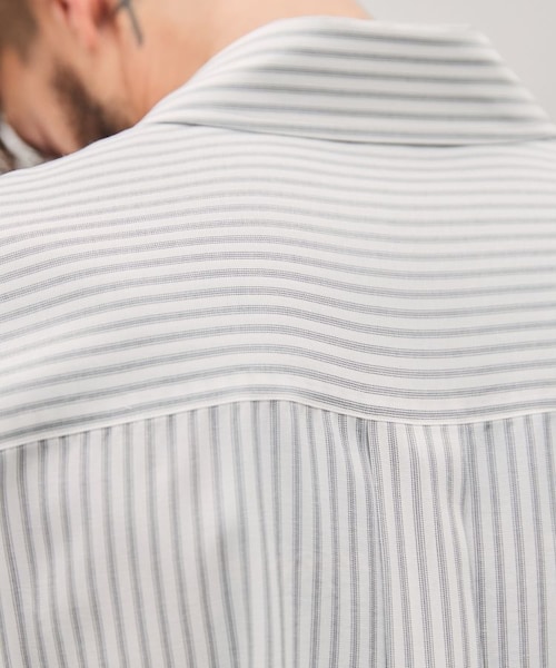 LIDNM（リドム）の「VISCOSE STRIPE SHIRT（シャツ/ブラウス・メンズ・ホワイト・M/L）」の10枚目の写真