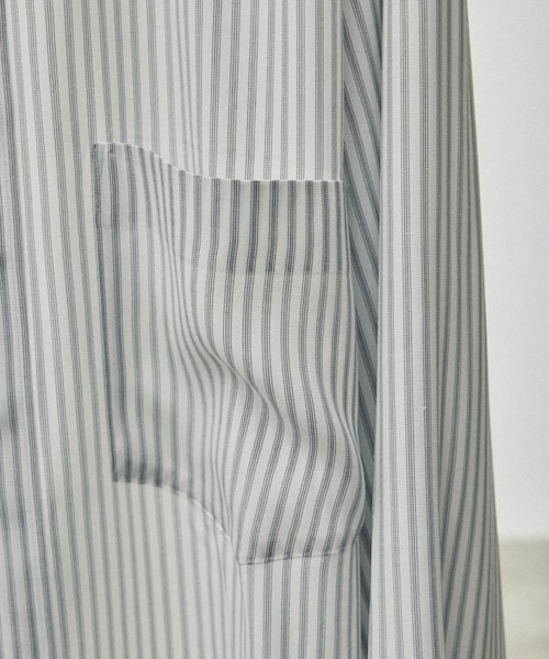 LIDNM（リドム）の「VISCOSE STRIPE SHIRT（シャツ/ブラウス・メンズ・ホワイト・M/L）」の13枚目の写真