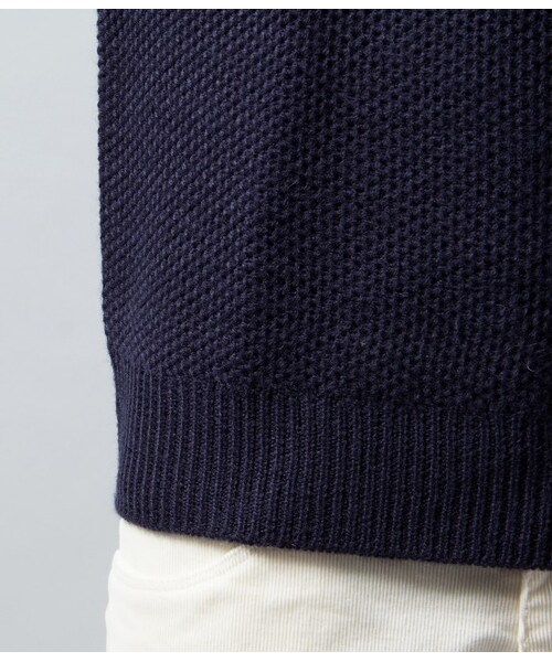 JUNRED（ジュンレッド）の「ガゼットワッフルクルーネックニット（トップス・メンズ・グレー/ホワイト/ネイビー・0/1/2）」の10枚目の写真