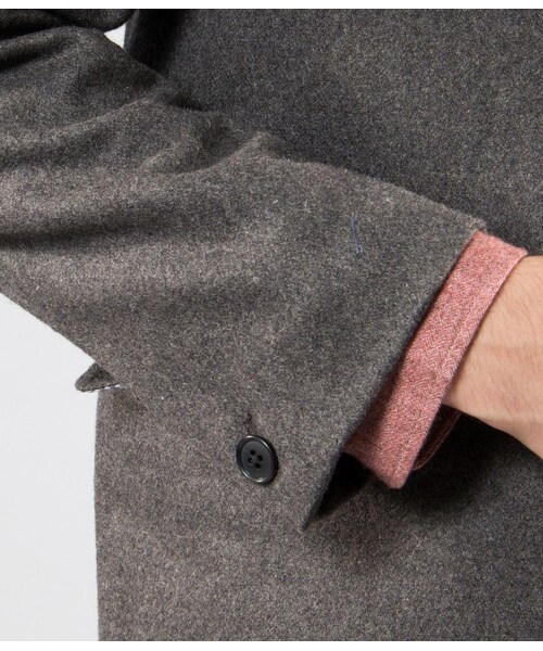 JUNRED（ジュンレッド）の「【先行予約】メルトンチェスターコート（ジャケット/アウター・メンズ・グレー/キャメル/ネイビー・0/1/2/3）」の9枚目の写真