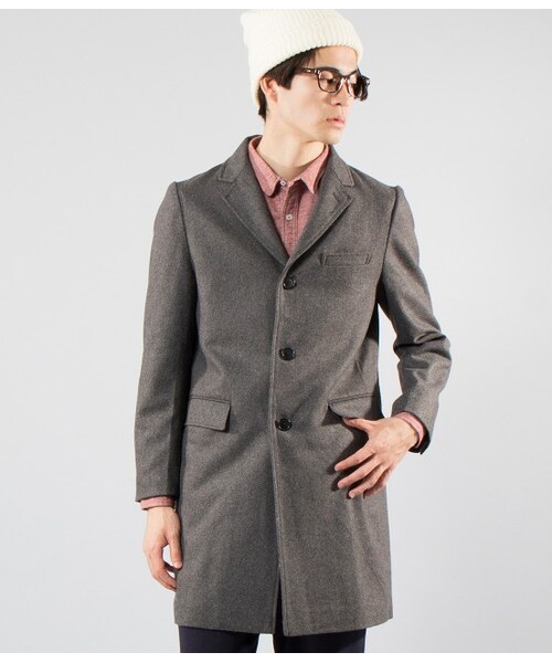 JUNRED（ジュンレッド）の「【先行予約】メルトンチェスターコート（ジャケット/アウター・メンズ・グレー/キャメル/ネイビー・0/1/2/3）」の15枚目の写真